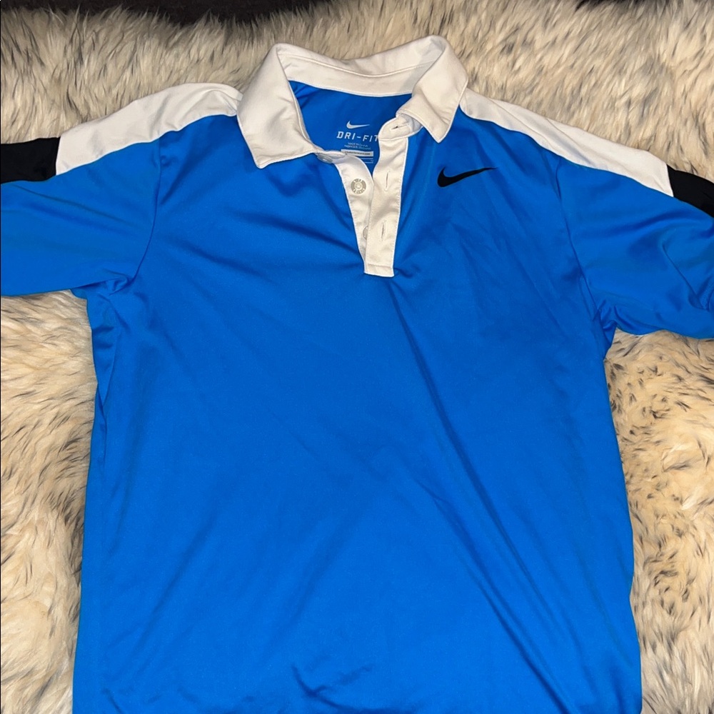 Nike Boys Blue and White Polo Shirt